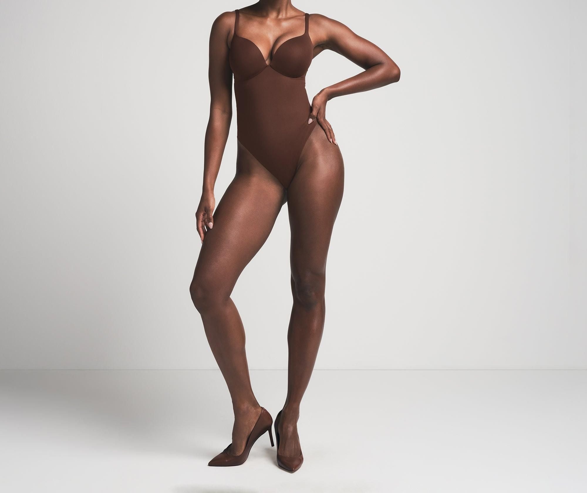 Skims Skims Ultimate Body Push-Up Thong Bodysuit Cocoa
