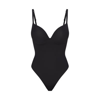 Skims Skims Ultimate Body Push-Up Thong Bodysuit Onyx
