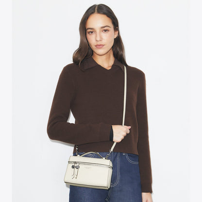 Tory Burch Slim Romy Top Handle Bag Light Cream