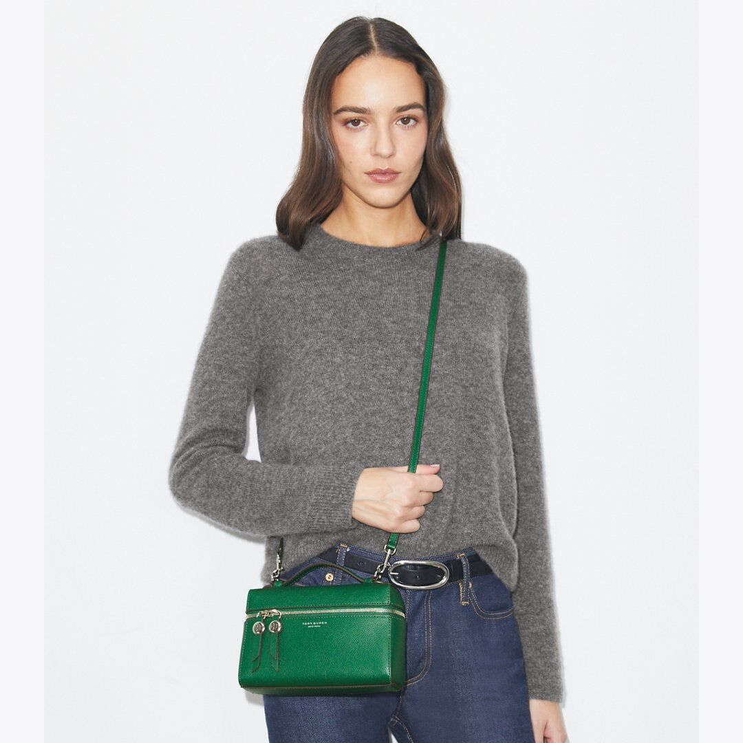 Tory Burch Slim Romy Top Handle Bag Dark Kale