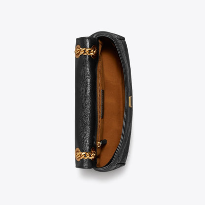 Tory Burch Small Charlie Quilted Shoulder Bag Black