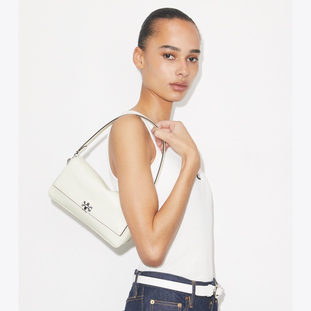 Tory Burch Small Charlie Shoulder Bag Bianco