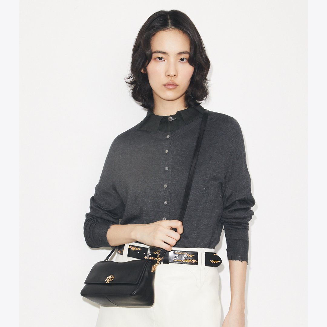 Tory Burch Small Charlie Shoulder Bag Black
