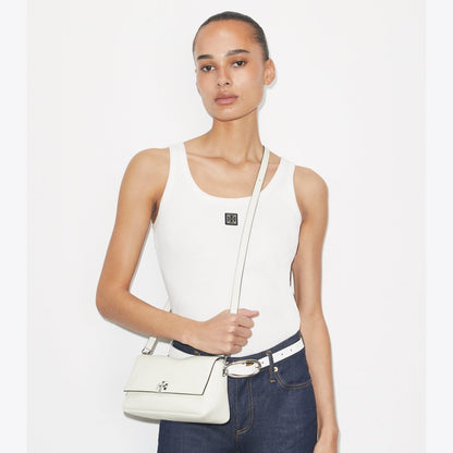 Tory Burch Small Charlie Shoulder Bag Bianco