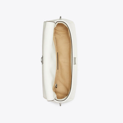 Tory Burch Small Charlie Shoulder Bag Bianco
