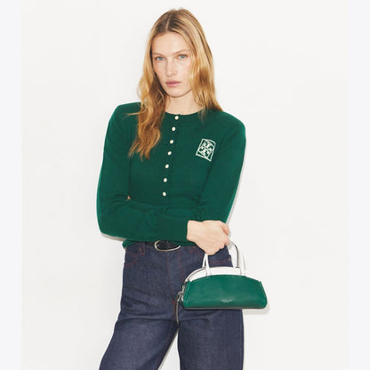 Tory Burch Small Colorblock Bowler Sapphire Green