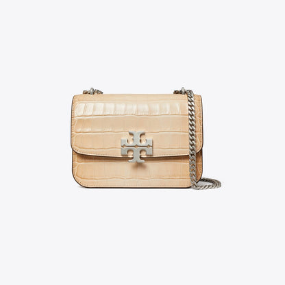 Tory Burch Small Eleanor Croc-Embossed Bag Pale Blush