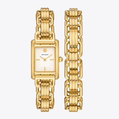 Tory Burch Small Eleanor Double Wrap Watch IVORY/GOLD