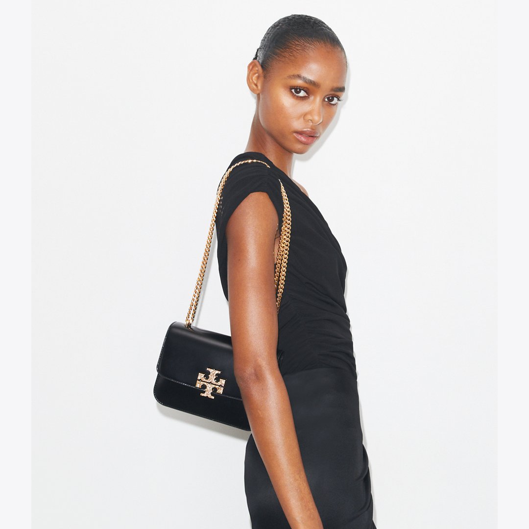 Tory Burch Small Eleanor Pav Shoulder Bag Black