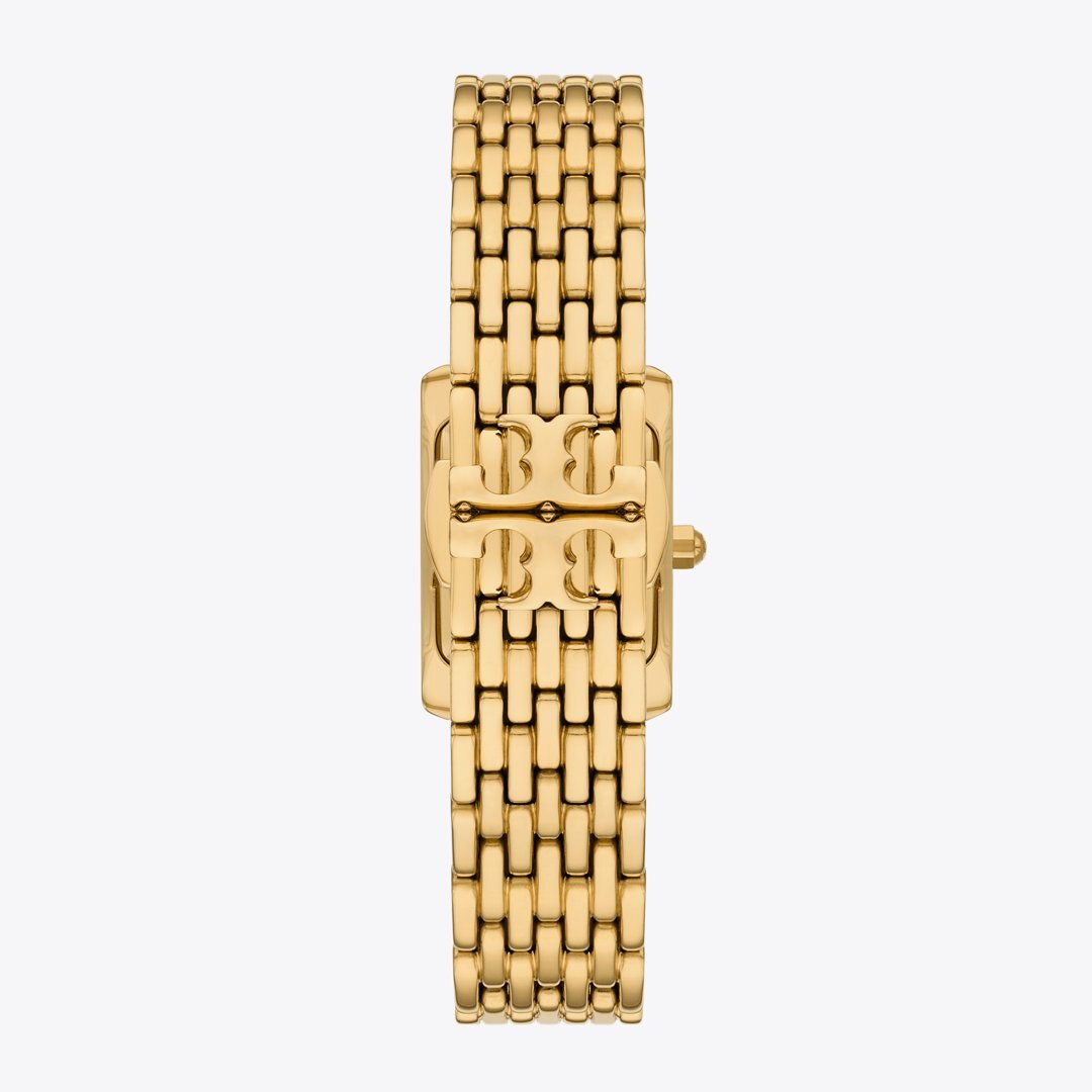 Tory Burch Small Eleanor Watch WHITE MOP/GOLD