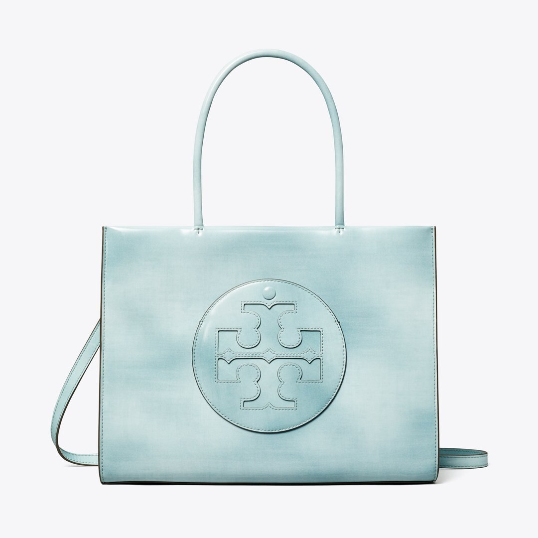 Tory Burch Small Ella Bio Brush-Off Tote Northern Blue