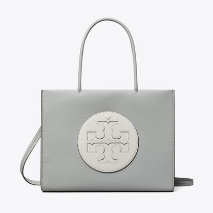Tory Burch Small Ella Bio Color-Block Tote Light Granite / Moongaze