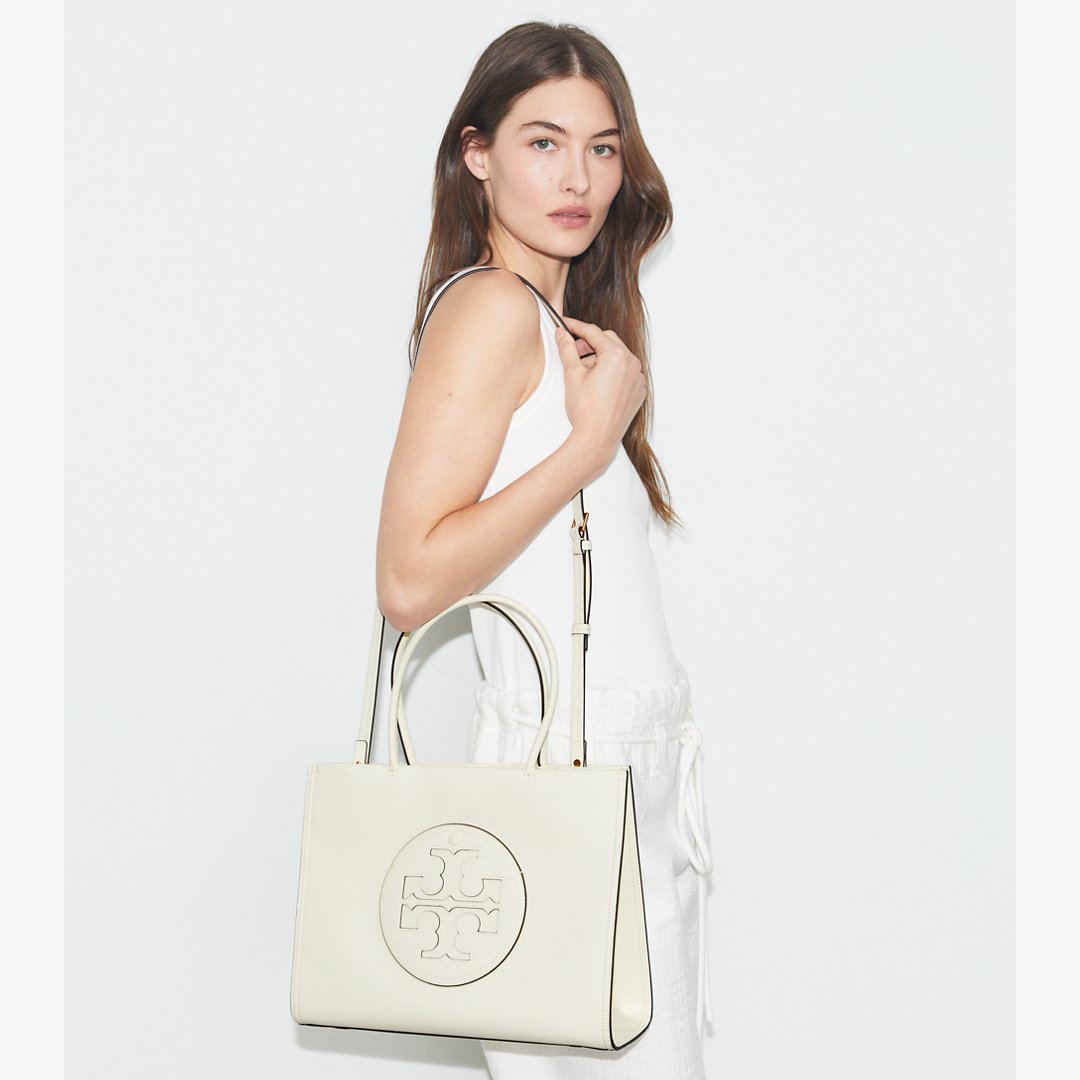 Tory Burch Small Ella Bio Tote Warm White
