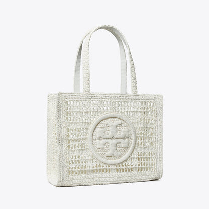 Tory Burch Small Ella Hand-Crocheted Tote White