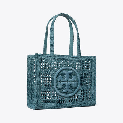 Tory Burch Small Ella Hand-Crocheted Tote Deep Slate