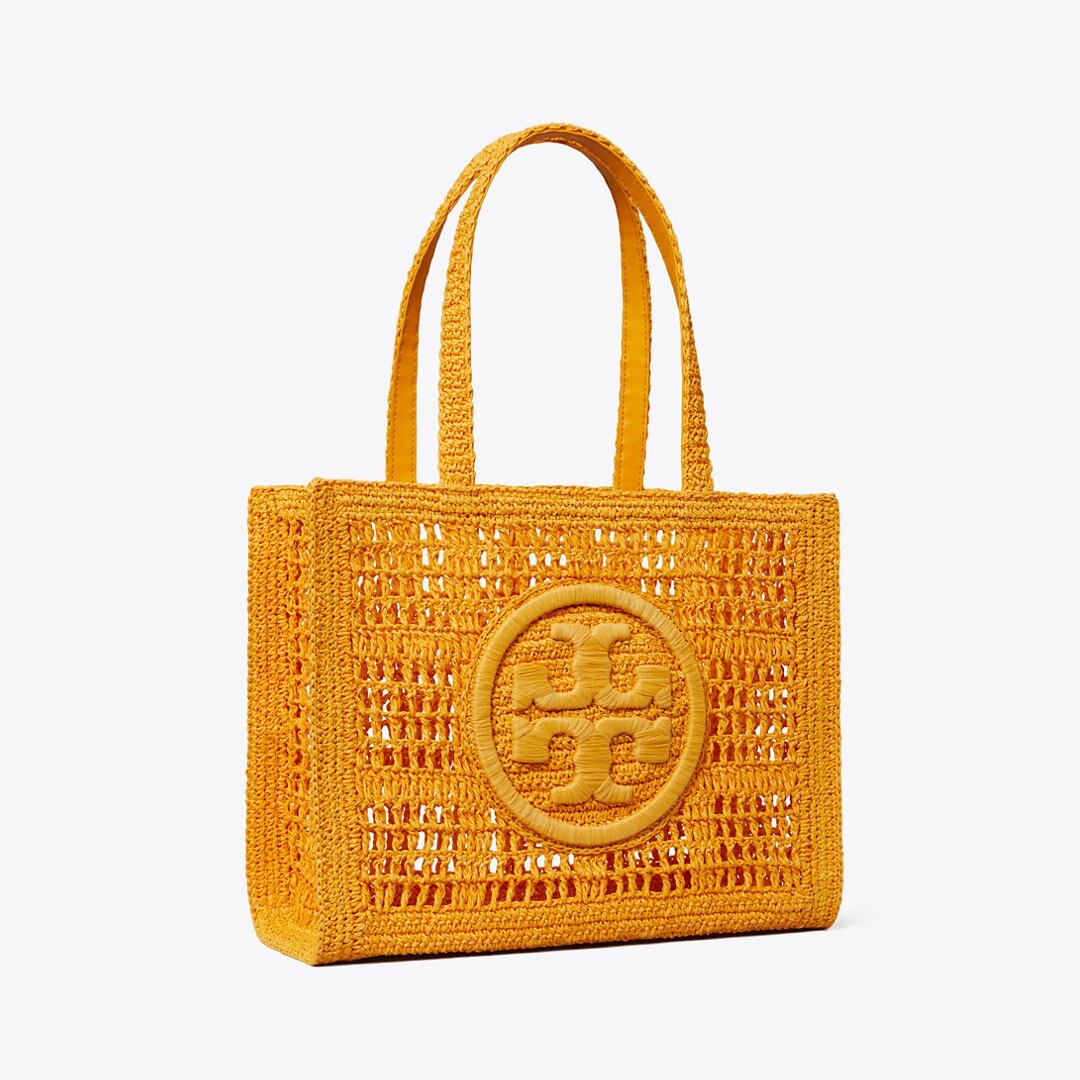 Tory Burch Small Ella Hand-Crocheted Tote Peachy