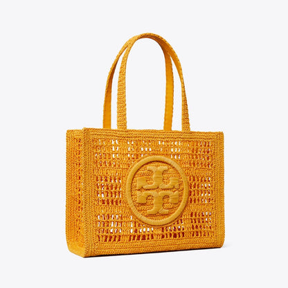 Tory Burch Small Ella Hand-Crocheted Tote Peachy