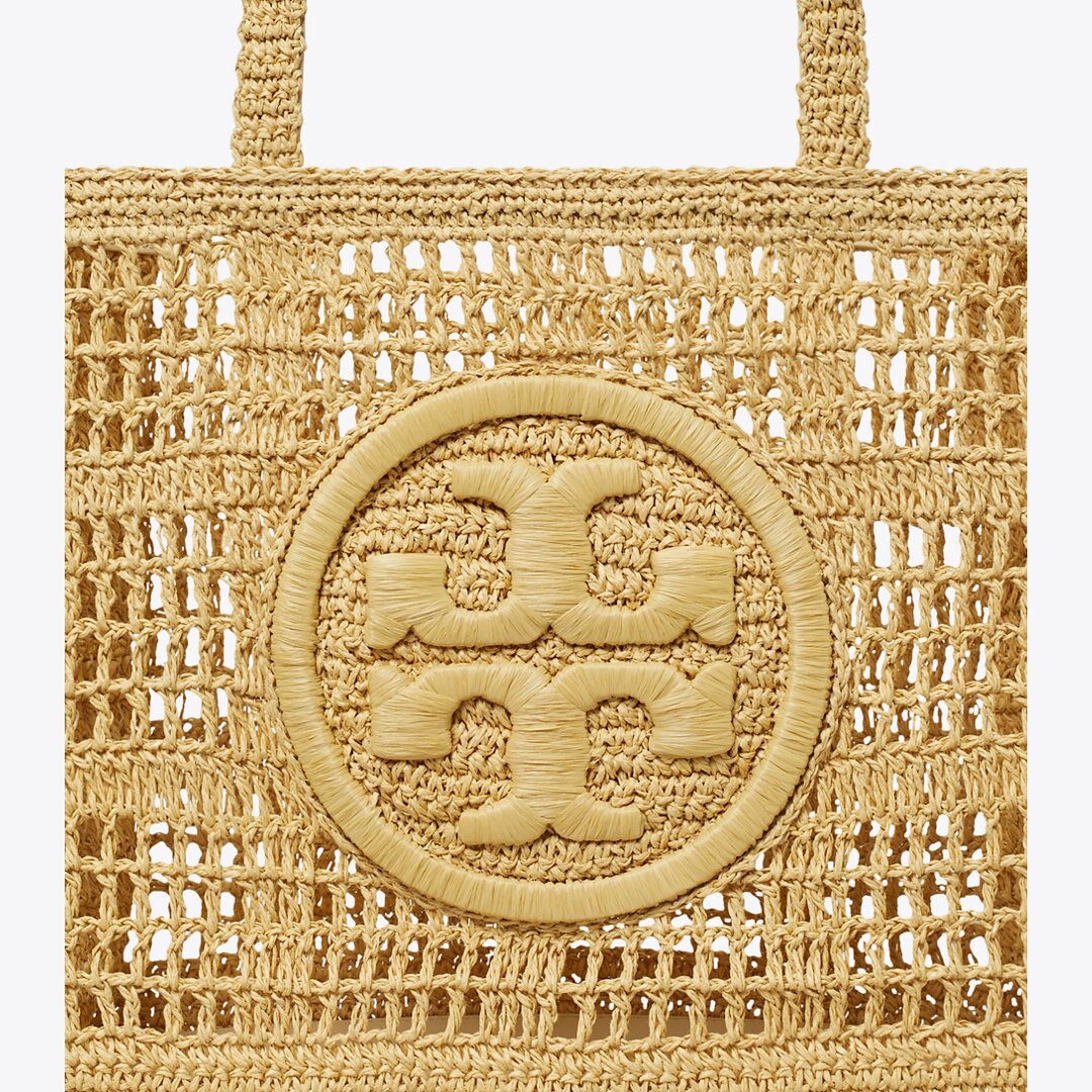 Tory Burch Small Ella Hand-Crocheted Tote Natural