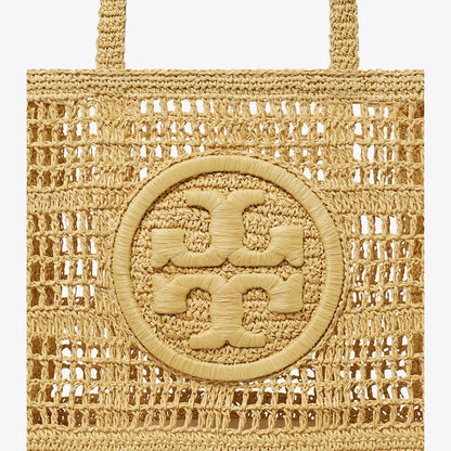 Tory Burch Small Ella Hand-Crocheted Tote Natural