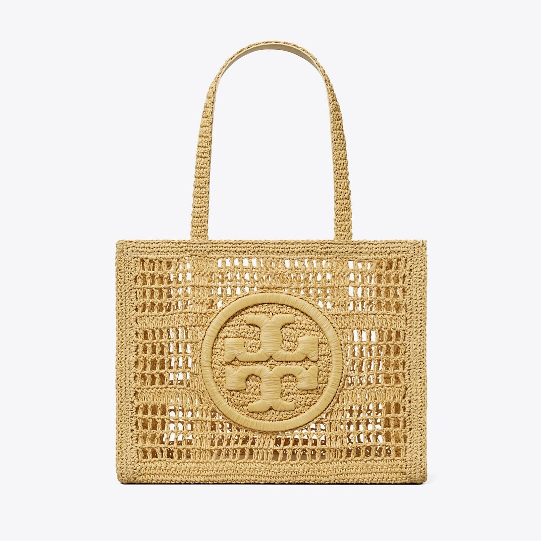 Tory Burch Small Ella Hand-Crocheted Tote Natural