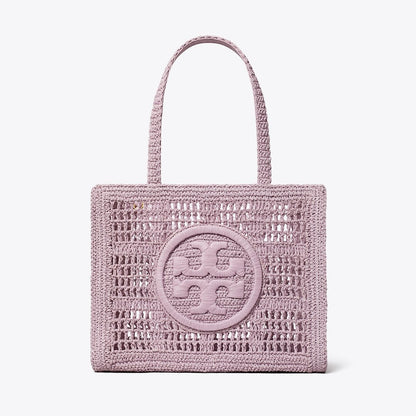 Tory Burch Small Ella Hand-Crocheted Tote Pale Purple