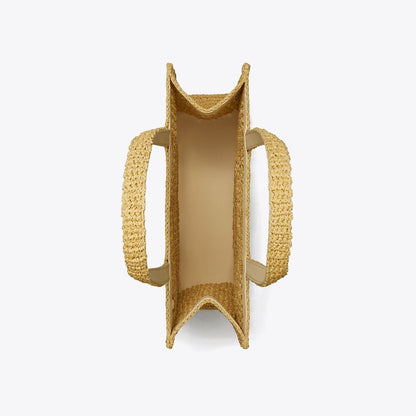 Tory Burch Small Ella Hand-Crocheted Tote Natural