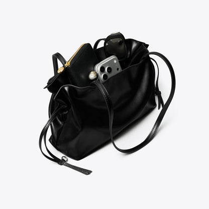 Tory Burch Small Ella natuura Drawstring Tote Black
