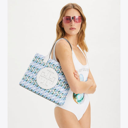 Tory Burch Small Ella Printed Tote Swan