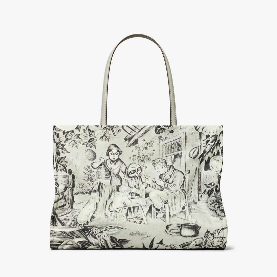 Tory Burch Small Ella Printed Tote Alien Print