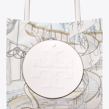 Tory Burch Small Ella Printed Tote The Pool Beige