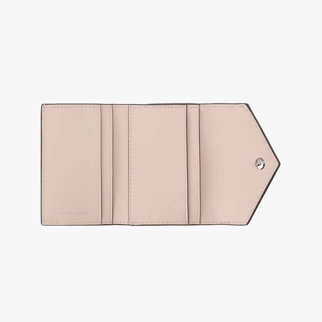 Tory Burch Small Envelope Leather Wallet Soft Pink Multi