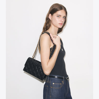 Tory Burch Small Fleming Shoulder Bag Black