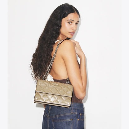 Tory Burch Small Fleming Shoulder Bag Soft Cement
