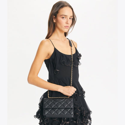 Tory Burch Small Fleming Shoulder Bag Black