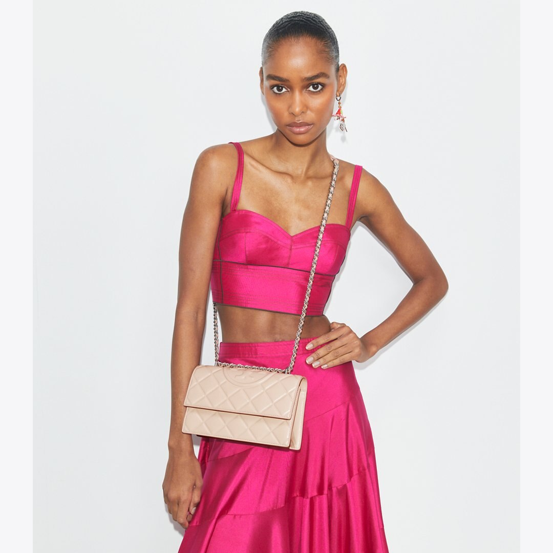 Tory Burch Small Fleming Shoulder Bag Soft Pink