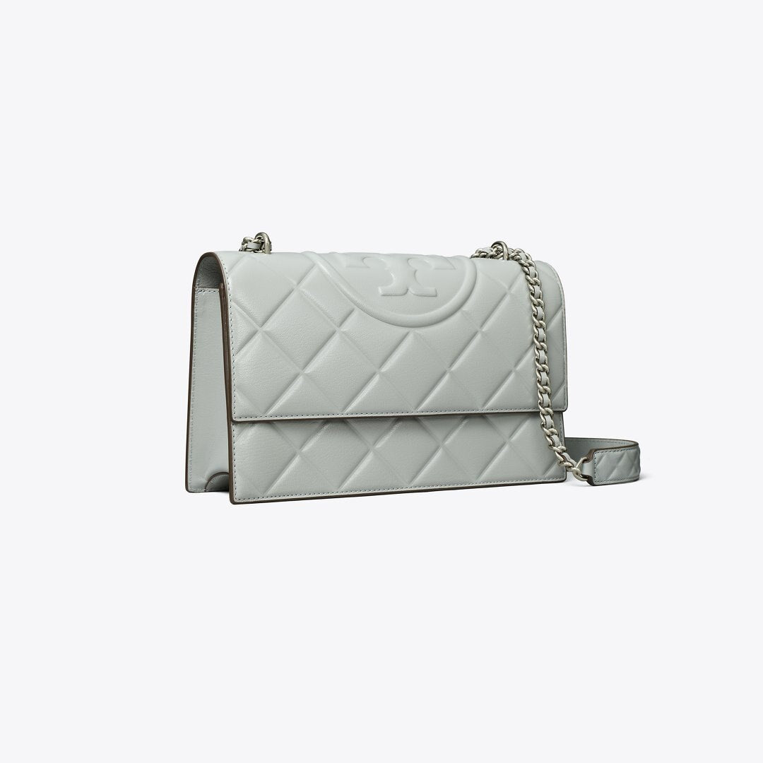 Tory Burch Small Fleming Shoulder Bag Gray