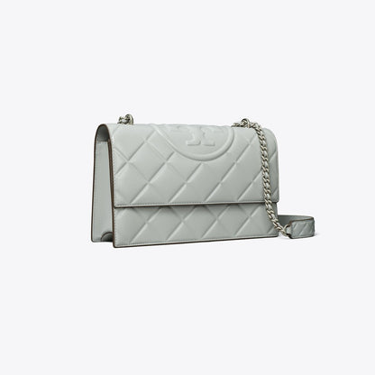 Tory Burch Small Fleming Shoulder Bag Gray