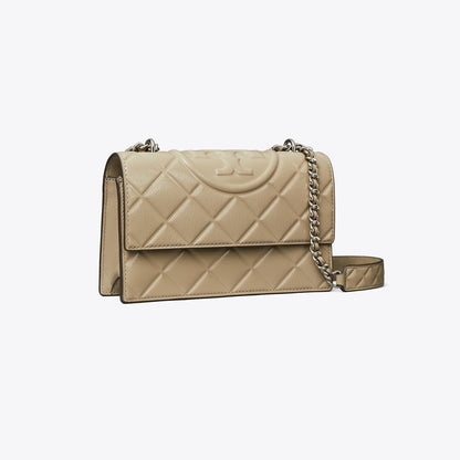 Tory Burch Small Fleming Shoulder Bag Soft Cement