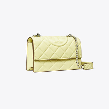 Tory Burch Small Fleming Shoulder Bag Lemon Zest