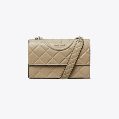 Tory Burch Small Fleming Shoulder Bag Soft Cement