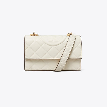 Tory Burch Small Fleming Shoulder Bag Light Cream