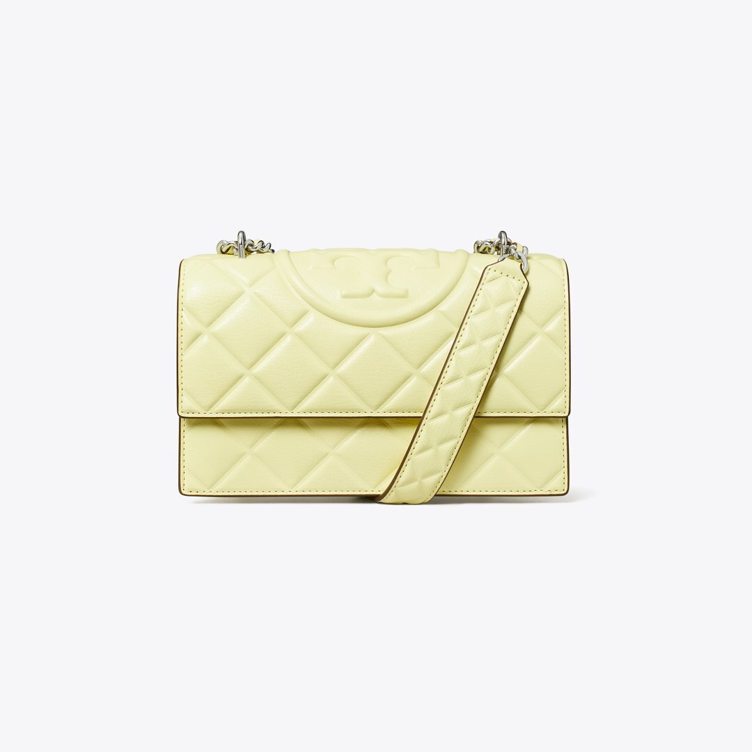 Tory Burch Small Fleming Shoulder Bag Lemon Zest