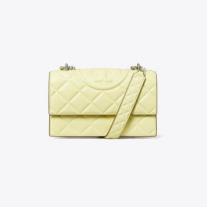Tory Burch Small Fleming Shoulder Bag Lemon Zest
