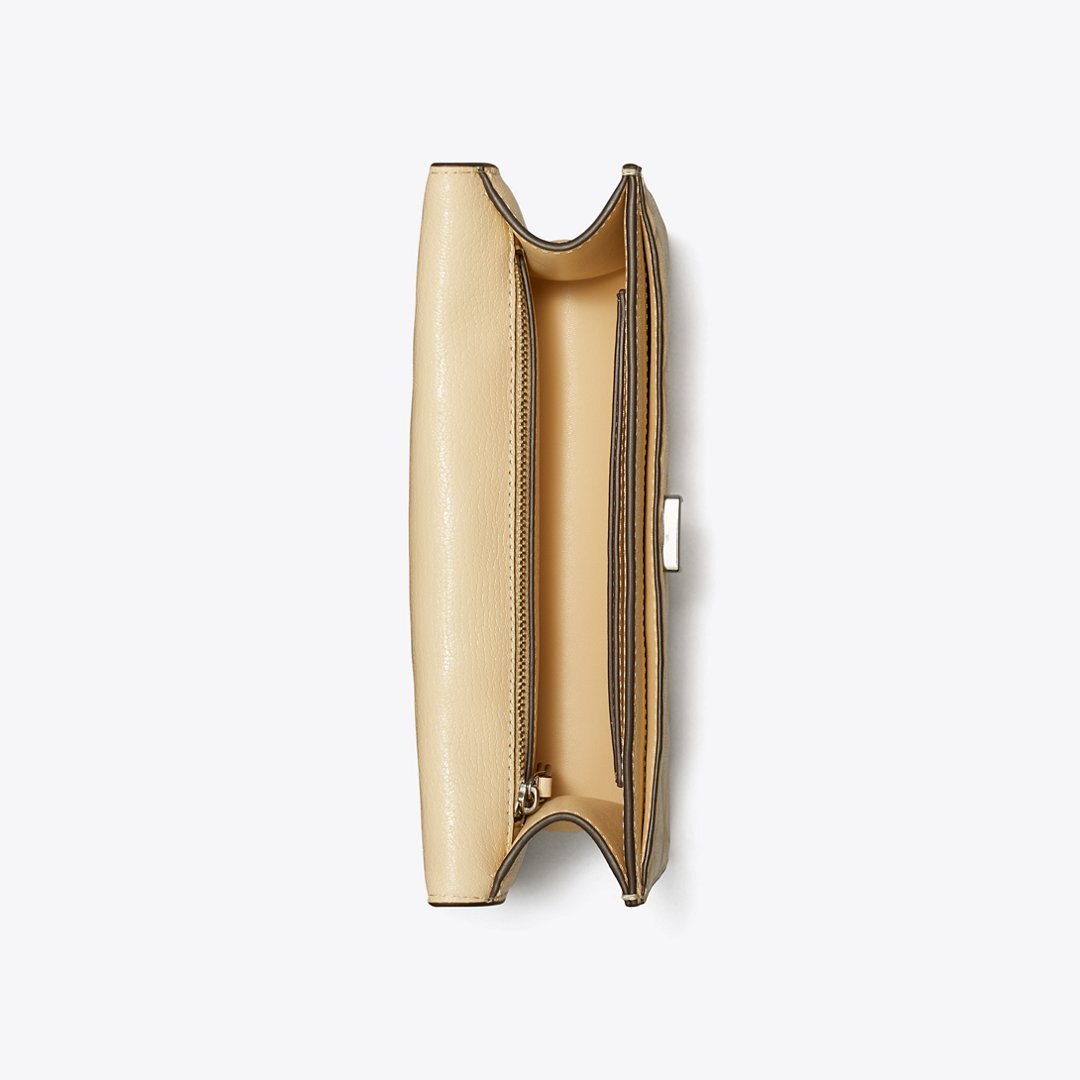 Tory Burch Small Fleming Shoulder Bag Vanilla Soft Serve