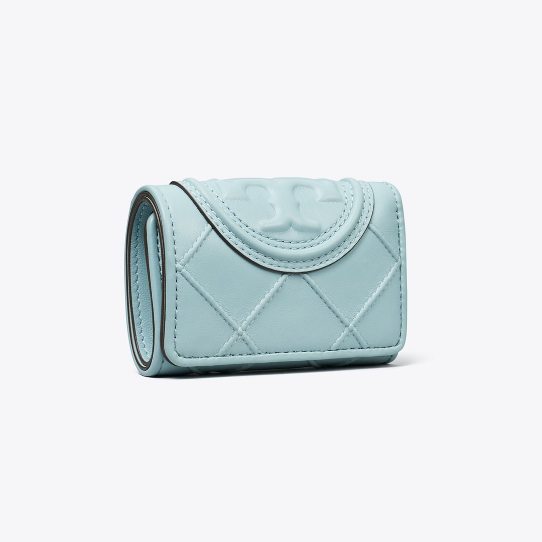 Tory Burch Small Fleming Soft Flap Wallet Geyser
