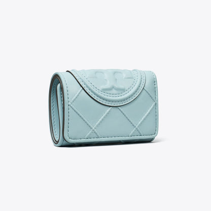 Tory Burch Small Fleming Soft Flap Wallet Geyser