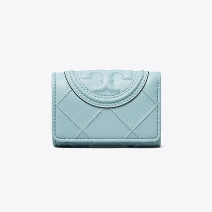 Tory Burch Small Fleming Soft Flap Wallet Geyser