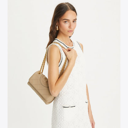 Tory Burch Small Fleming Soft Shoulder Bag Fresh Clay