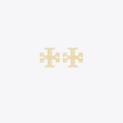 Tory Burch Small Icon Enamel Stud Earrings New Ivory