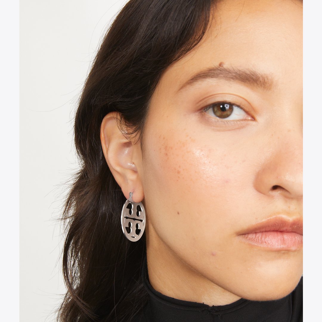 Tory Burch Small Icon Hoop Earrings Tory Gold